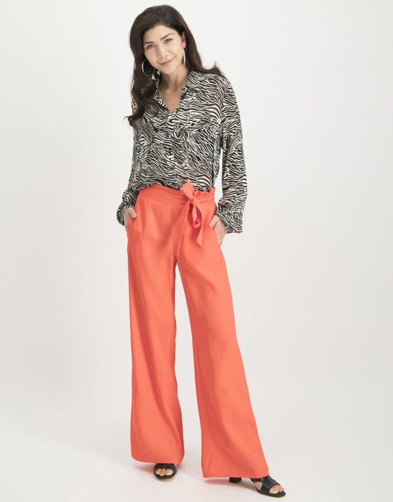 Holly Tie Pants | Coral