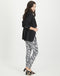 Khloe Drawstring Pants Black White | White/Black