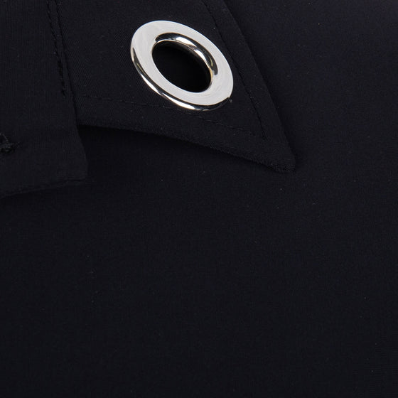 Noel Eyelet Shirt | Black/Fuxia