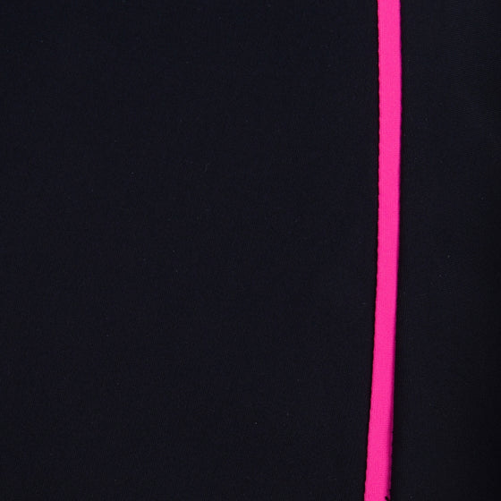 Noel Eyelet Shirt | Black/Fuxia