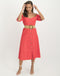 Sara Midi Dress | Red