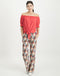 Izzy Pants Flower | White/Red