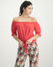 Izzy Pants Flower | White/Red