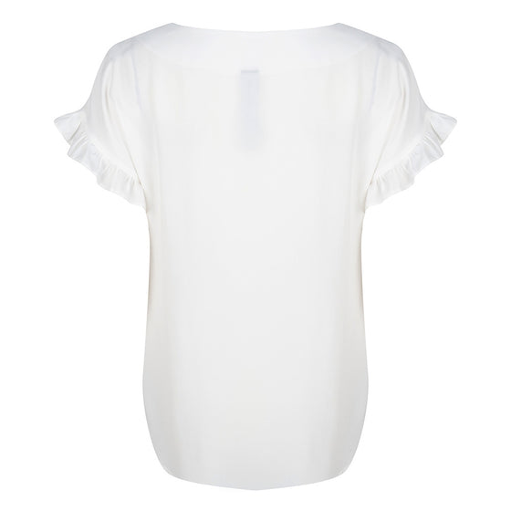 Irina Ruffle Top | White