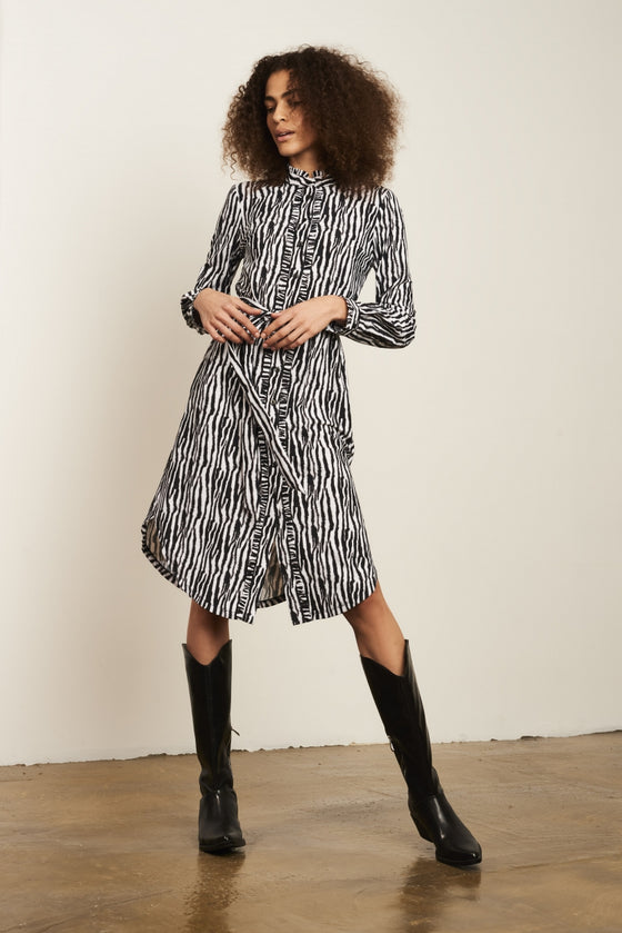 Dress Lora | White/Black