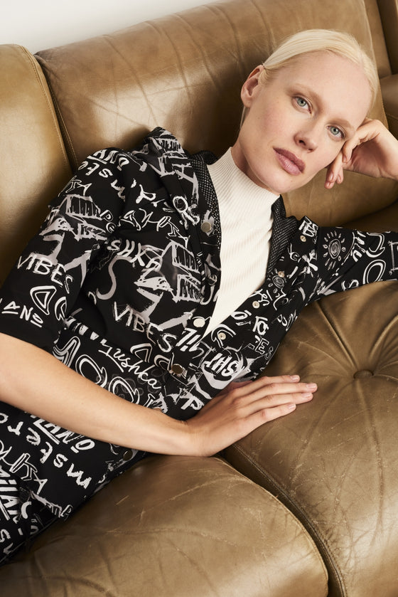 Blouse Veronica/M | Black White