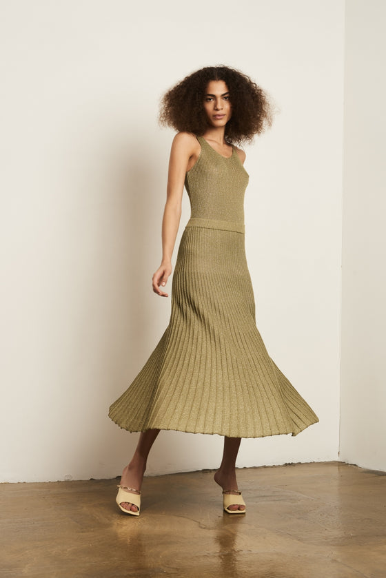 Ricki Plisse Skirt | Green