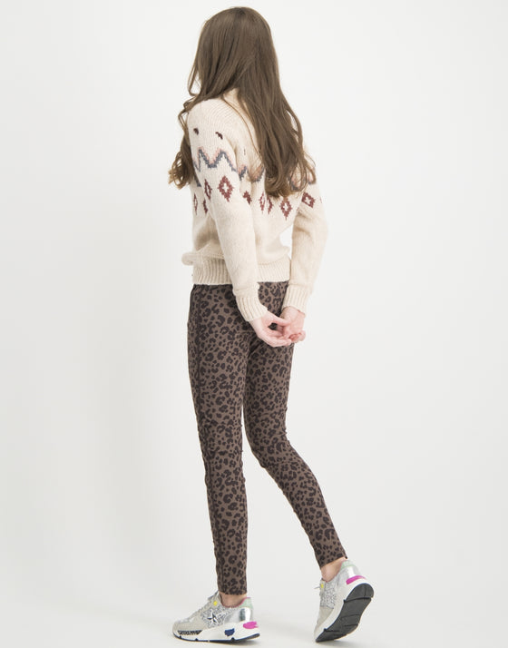 Pants Anna | Animal brown