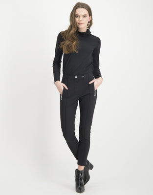 Pants Kaya - bonded | Black