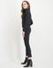 Pants Kaya - bonded | Black
