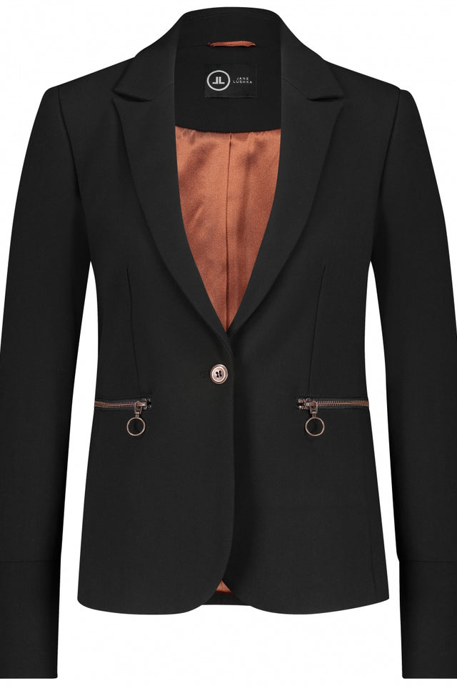 Helsinki Zip Blazer | Black