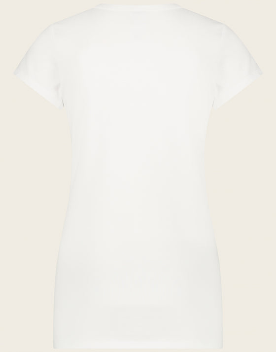 T shirt V Neck easy wear | White