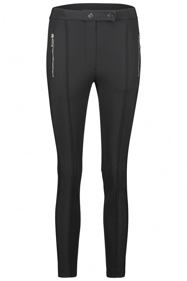 Pants Kaya - bonded | Black