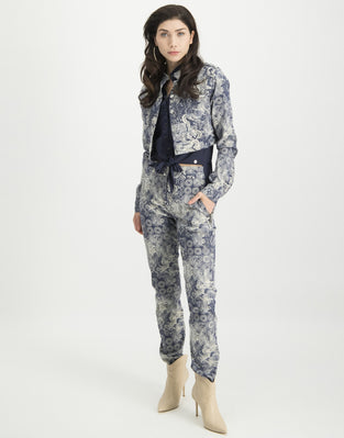 Joan Cropped Jacket Baroque | Blue
