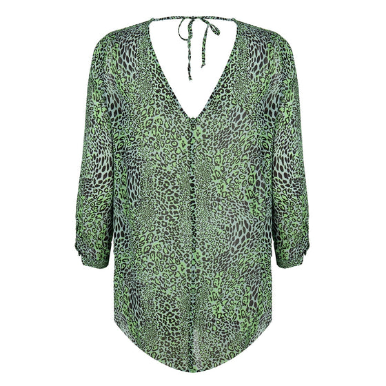 Evie Tie Top Animal | Green