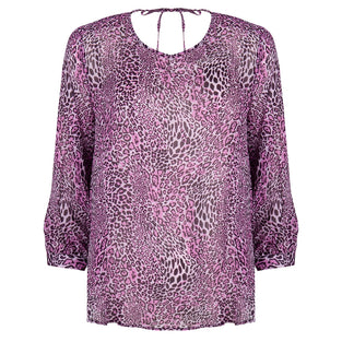 Evie Tie Top Animal | Fuxia