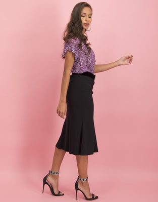 Joanie Flared Skirt | Black