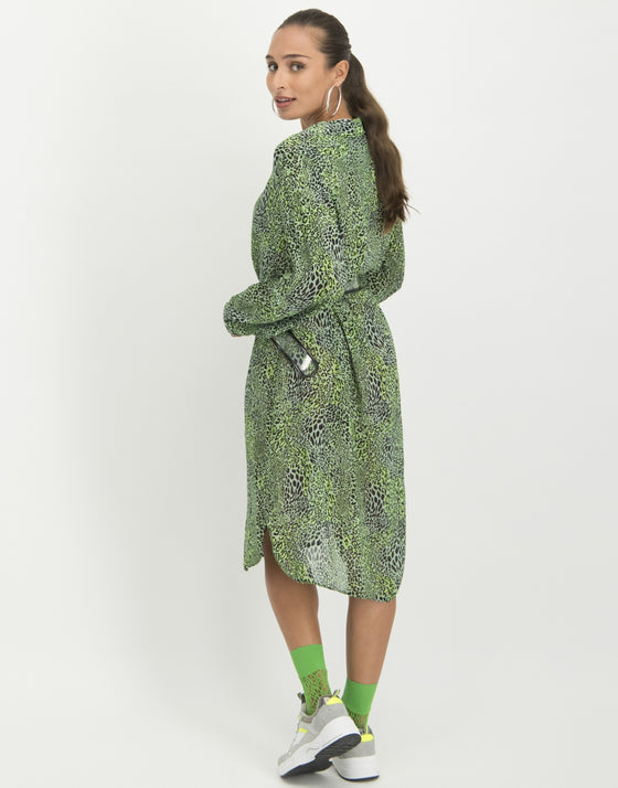 Abigail Shirt Dress Animal | Green