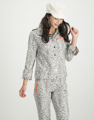 Chelsey Jacket Zebra | Ecru