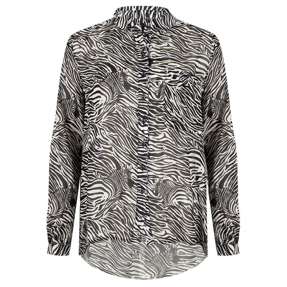 Alexis Blouse Zebra | White/Black