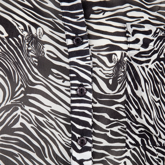 Alexis Blouse Zebra | White/Black