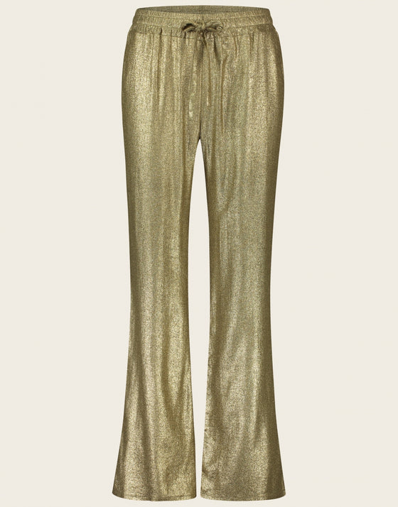 Pants Lola | Gold metallic shiny