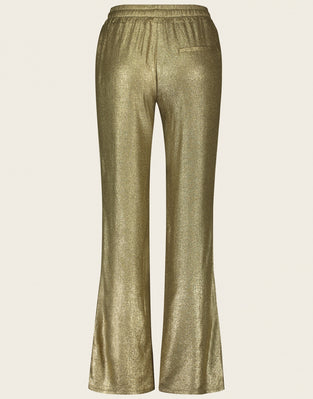 Pants Lola | Gold metallic shiny