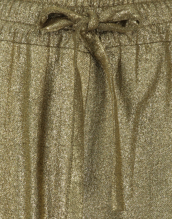 Pants Lola | Gold metallic shiny