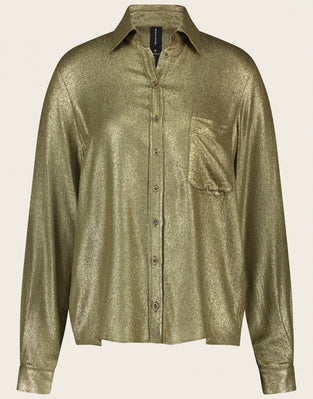 Blouse Deisy | Gold metallic shiny