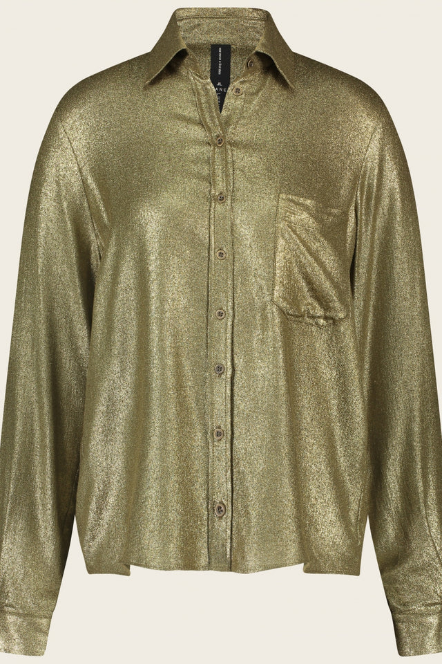 Blouse Deisy | Gold metallic shiny