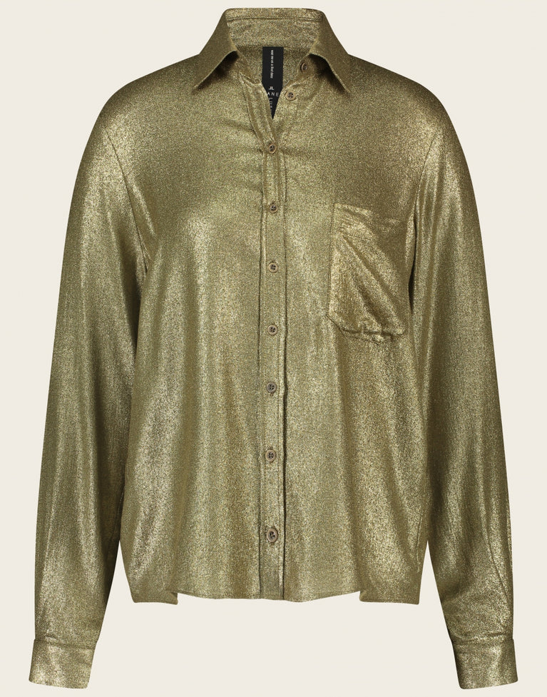 Blouse Deisy | Gold metallic shiny