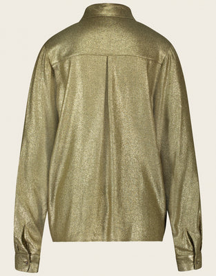 Blouse Deisy | Gold metallic shiny