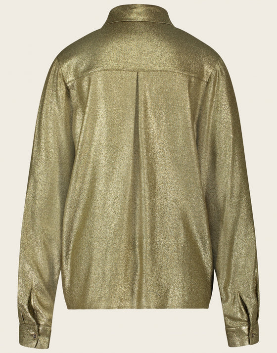 Blouse Deisy | Gold metallic shiny