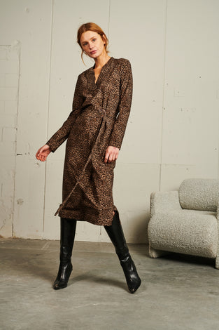 Dress Kelly Long | Animal brown