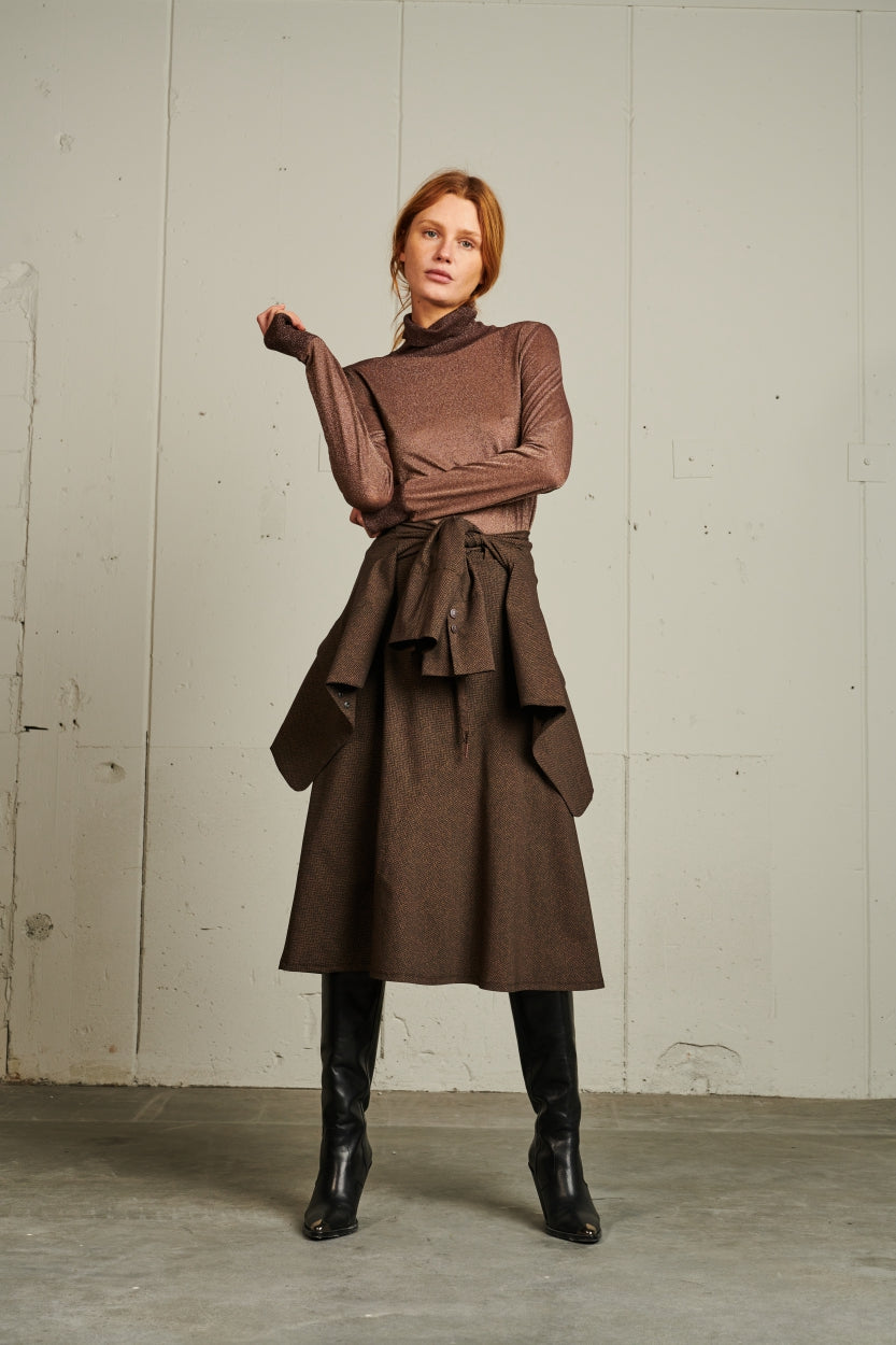 Skirt Fiona/1 | Dark Brown