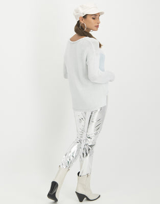 Edie Pants Silver | Off White