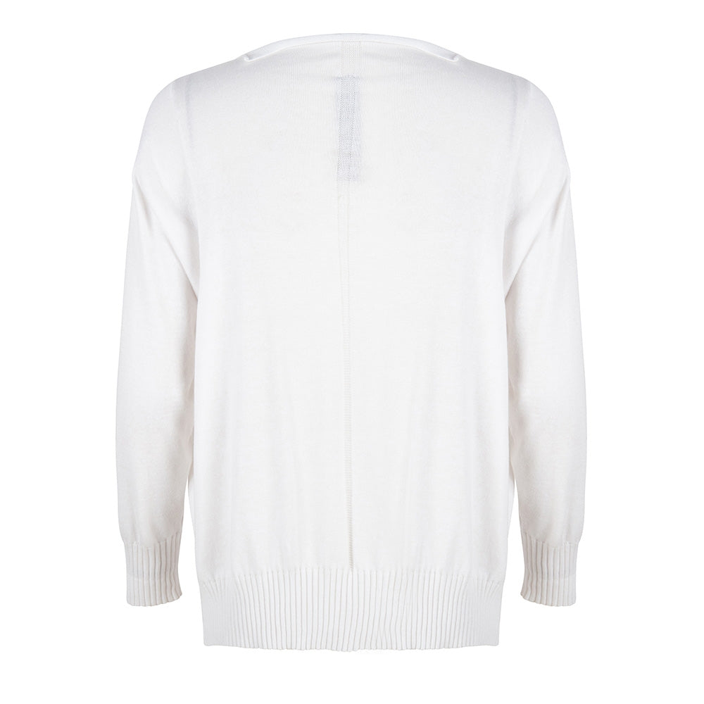 Stephanie Boat Neck Sweater Serena Sweater | White