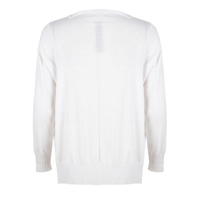 Stephanie Boat Neck Sweater Serena Sweater | White