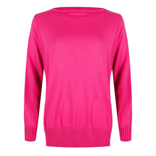 Stephanie Boat Neck Sweater Serena Sweater | Fuxia