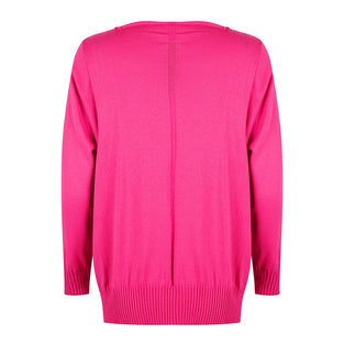 Stephanie Boat Neck Sweater Serena Sweater | Fuxia