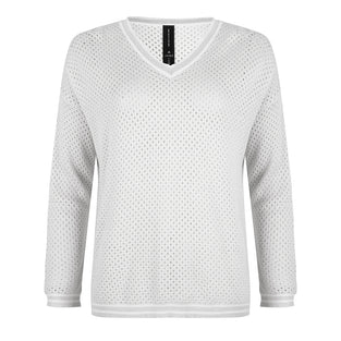 Elyse Perforated Sweater | Off White