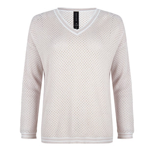 Elyse Perforated Sweater | Rose