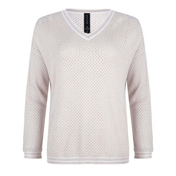 Elyse Perforated Sweater | Rose