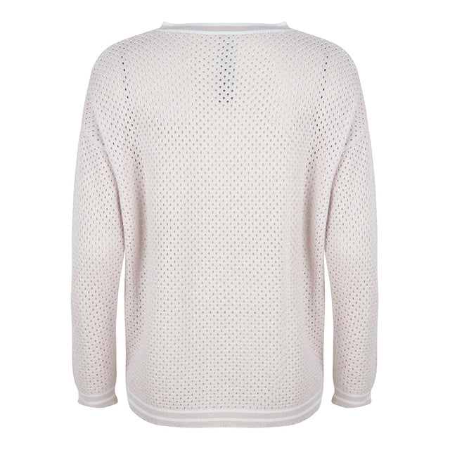 Elyse Perforated Sweater | Rose