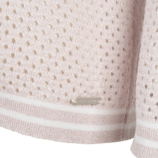 Elyse Perforated Sweater | Rose