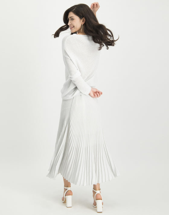 Ricki Plisse Skirt | Off White
