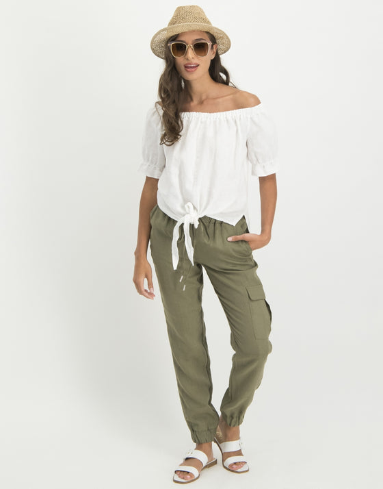 Nicole Knotted Top | White