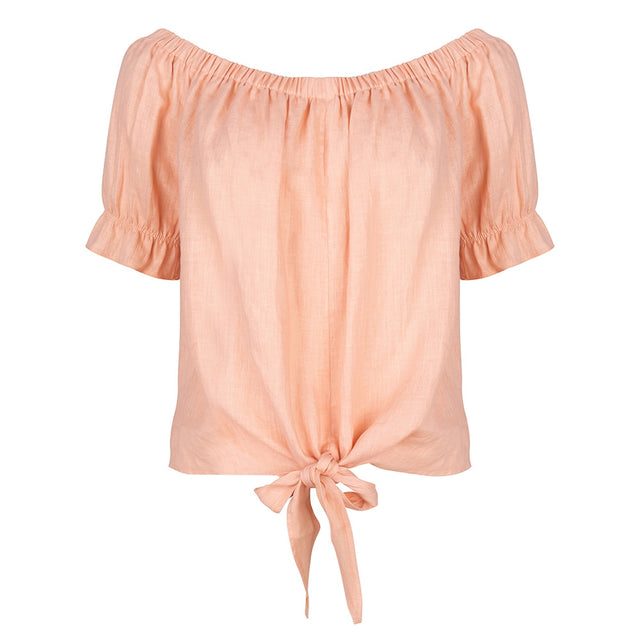 Nicole Knotted Top | Rose