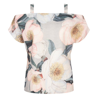 Florence Cold Shoulder Top Peony | Rose