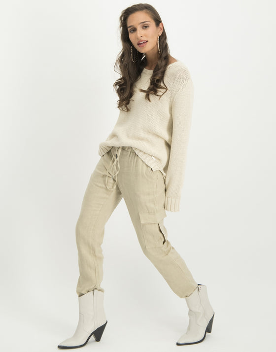 Georgie Cargo Pants | Ecru
